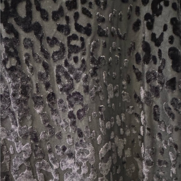 Éclair Black Leopard Burnout Velvet Women’s Blouse Long Sleeve Witchy Goth Siz L - Picture 4 of 10